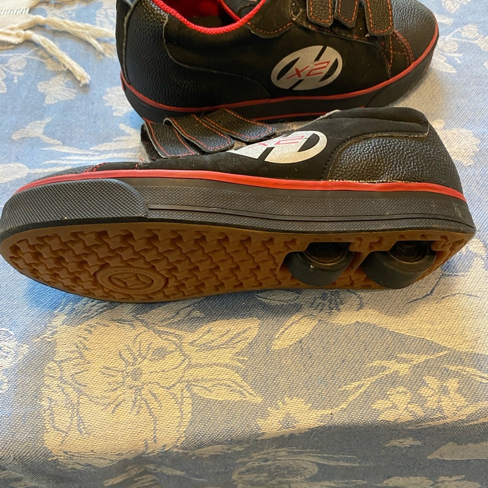X2 Kids Black and Red Roller Shoes
